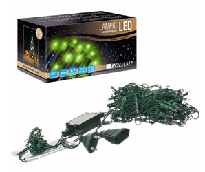 Lampki choinkowe LED wewnętrzne 100 LED 10mb IP20 zielone