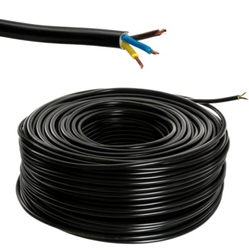 Przewód kabel OMY linka 3x0,75 czarny H03VV-F