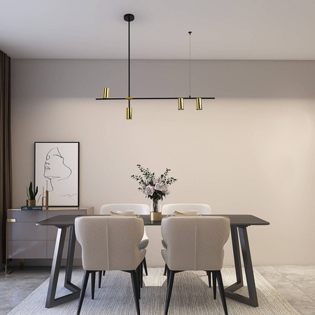 Light prestige Arizona 4 linia wisząca czarny/złoty LP-074/4PL BK/GD