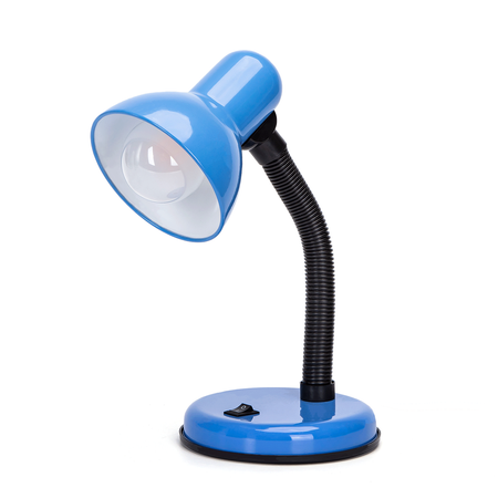 Metalowa lampa stołowa E27 niebieska