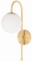 Kinkiet złoty Milano Grace mleczna kula E14