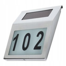 Lampa solarna LED podświetlany kinkiet z numerem domu