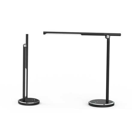 Nowodvorski Lampka biurkowa czarna srebrna SMART LED 