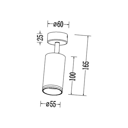 Oprawa Pipe Ring Spot Czarny 1xGU10