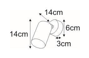 Kinkiet w formie klasycznego reflektorka, do holu K-4418 z serii KAYLA