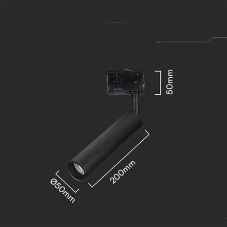 Oprawa Szynosystem 3F V-TAC 15W LED SAMSUNG CHIP CRI90+ Czarna VT-415 3000K 1500lm 5 Lat Gwarancji