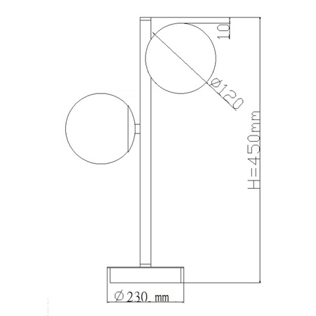 Lampka biurkowa Dorado złota 2xG9