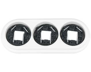 Ramka ceramiczna potrójna natynkowa biała