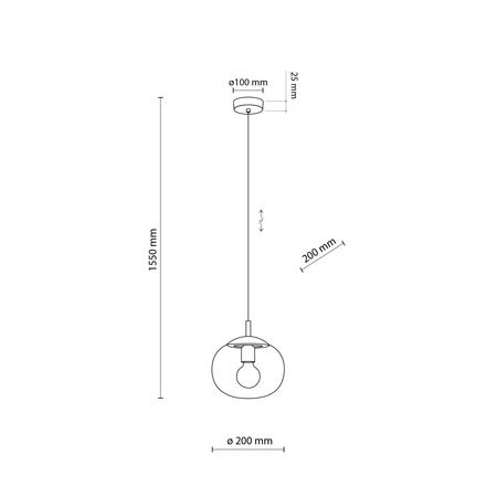 Lampa wisząca VIBE TOPAZ 1xE27 100