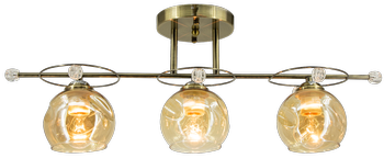 Lampa sufitowa Kasper 3xE27 mosiądz