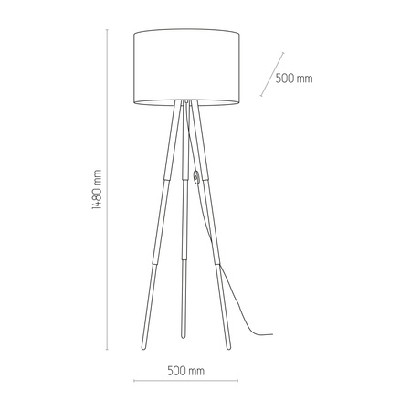 Lampa podłogowa TOKYO E27 Sosna/Len