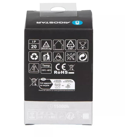 Żarówka LED GU10 6W 6500K ściemnialna z wąskim kątem świecenia