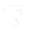 Kinkiet Resort Czarny right 10W + 3W LED 4000K