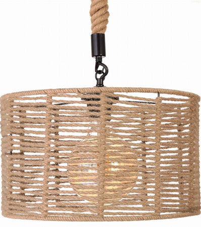 Lampa wisząca jutowa WALEC Boho 40cm E27