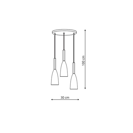 Solin 3 lampa wisząca talerz czarno/złota LP-181/3P BK/GD