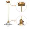Lampa wisząca szklana płaska BALERINA mleczna 1xE27