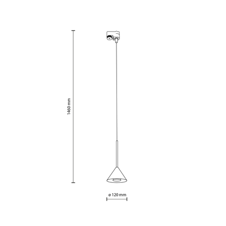 Tk Lighting TRACER CONO MINI BLACK lampa wisząca 1xE27
