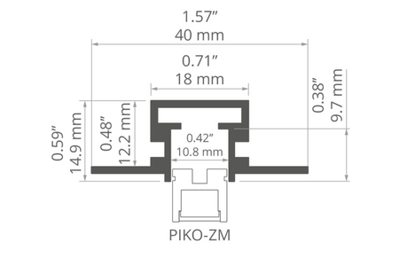 Profil montażowy TEPIKO, nieanodowany, srebrny, 3010 mm