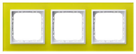 Ramka potrójna Ospel Sonata Prestige Limonka szkło IP20