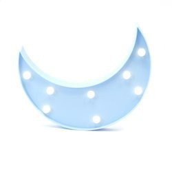 Lampa dekoracyjna LED księżyc na baterie niebieska