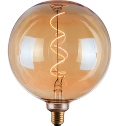 Żarówka dekoracyjna LED E27 FILAMENT G200 4W Vintage Amber duża kula