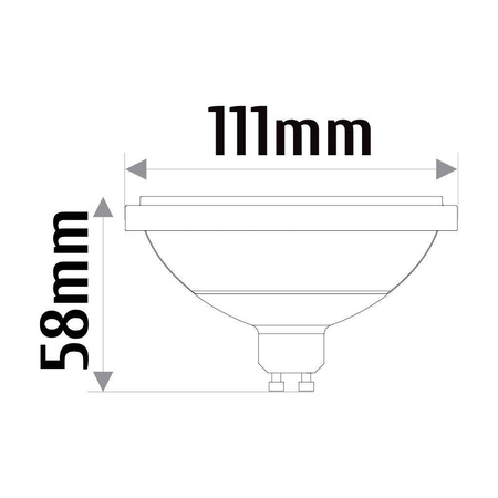 Żarówka LED AR111 GU10 12W 4000K 230V 960lm srebrny