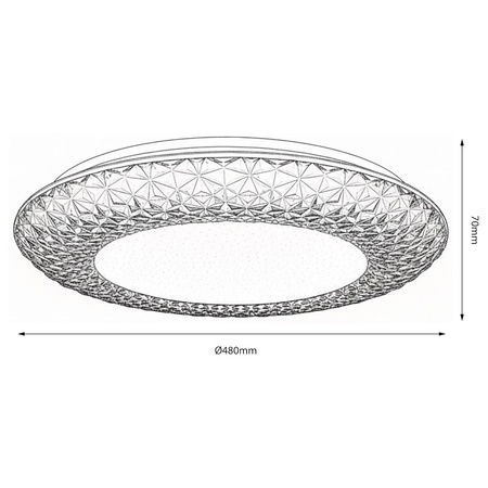 Plafon ROX 34W LED Ø480