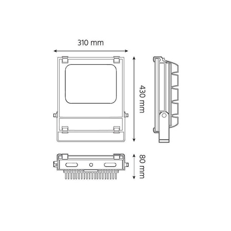 OPRAWA NAŚWIETLACZ LED RALF 150W 6000K 12000lm czarny