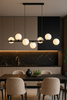 Lampa wisząca szklane mleczne kule K-5852 z serii FILO