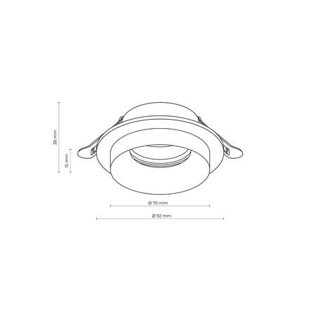 Lampa sufitowa JET Black 1xGU10