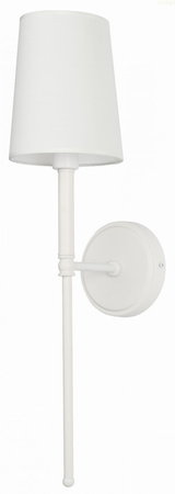 Kinkiet hotelowy z abażurem all white Hampton 1xE14