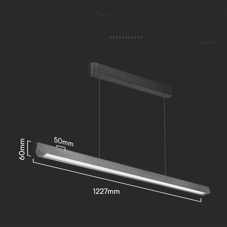 Oprawa V-TAC LED Linear SAMSUNG CHIP LIFUD Driver 36W 100st CCT Zwieszana 120cm Szary MAT VT-7-35 3000K-4000K-6400K 2880lm 5 Lat Gwarancji