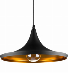 Lampa wisząca loft czarna płaska turecka WSP018