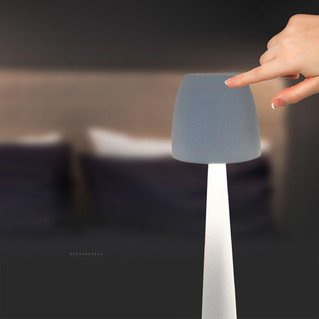 Lampka Biurkowa Nocna V-TAC 3W LED 37cm Ładowanie USB Ściemnianie Biała 