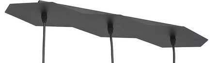 Lampa wisząca BRYLANT Black 3xE27 listwa