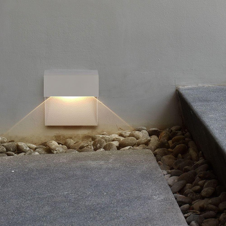 Oprawa Ścienna Elewacyjna 3W LED V-TAC Szary Kwadrat 230V IP65 VT-1172-G 4000K 210lm