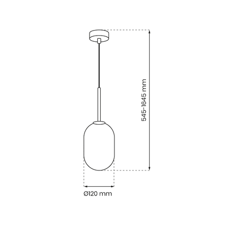 Lampa wisząca ALIAS GOLD 1xE14 fi 120 mleczna kula