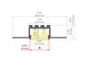 Profil do LED KOZUS do płyt G-K 16mm architektoniczny wpuszczany Kluś  surowy 1m