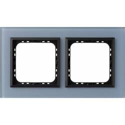 Ramka podwójna Sonata Ospel Niebieskie Szkło Szron IP20