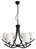 Lampa wisząca czarno-biała żyrandol 6xE27 Londyn 36-38845