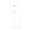 Lampa wisząca LINCOLN czarna złota 1xE27