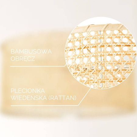 Klosz BOHO rattanowa plecionka 40cm RTN01