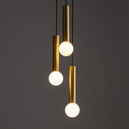 Nowodvorski Lampa wisząca czarna mosiądz BATON