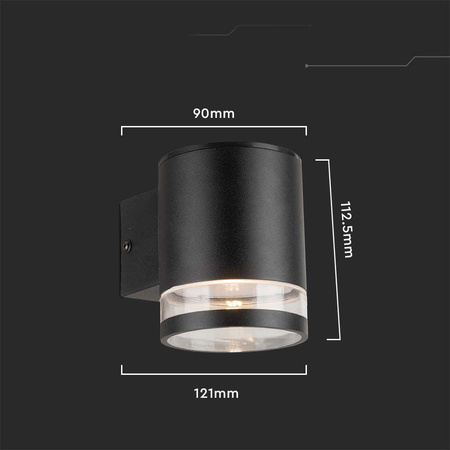 Kinkiet Ogrodowy Ścienny Solarny V-TAC 1W LED Czarny IP54 VT-1139 3000K 70lm 3 Lata Gwarancji
