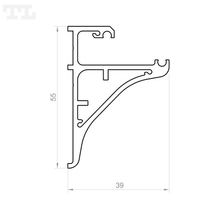 LED P10-8 Profil 2000 mm anod (nr kat 8610802)