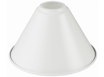 Klosz metalowy mały biały stożek E27 LOFT