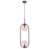 Efektowna lampa wisząca z bursztynowymi kloszami K-5121 z serii VENTA