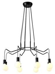 Lampa wisząca sufitowa czarna matowa oprawa 8x40W Basso Candellux 38-71057