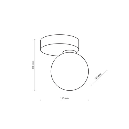 Lampa sufitowa BIANCA Black 1xG9