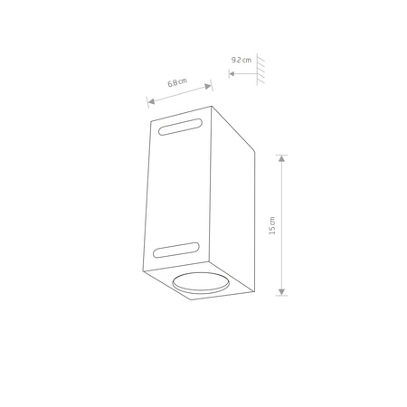 Nowodvorski Lampa ścienna zewnętrzna natynkowa czarna ASSOS 
